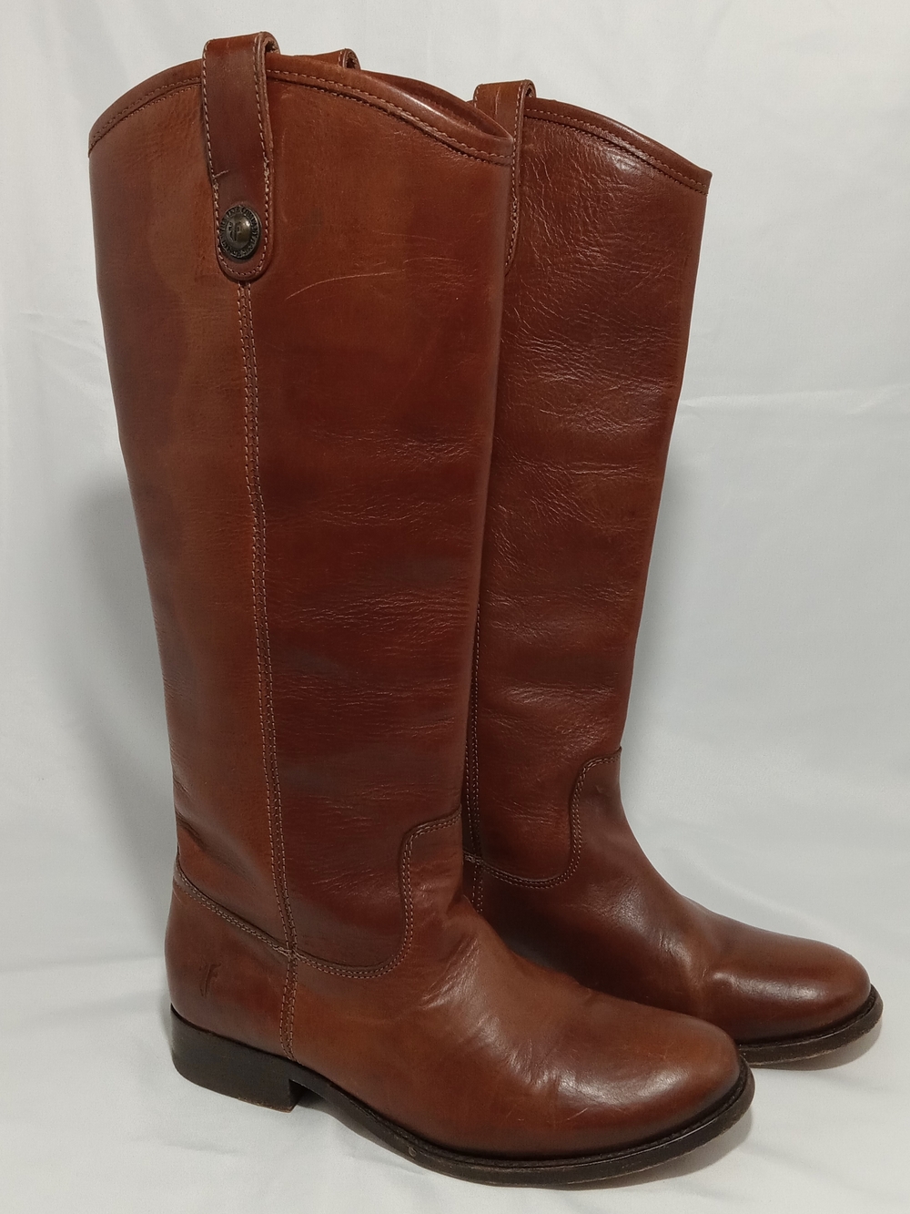 Frye Melissa Women's Size 5.5B Brown Tall Leather Riding Boots Made In Mexico